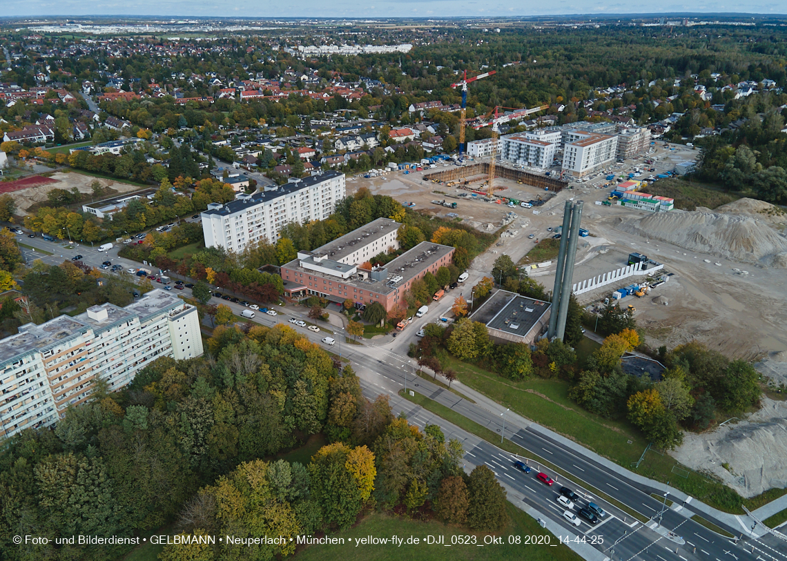 08.10.2020 - Baustelle Alexisquartier und Umgebung in Neuperlach